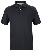 CONTRAST STRETCH POLO - BLACK/WHITE