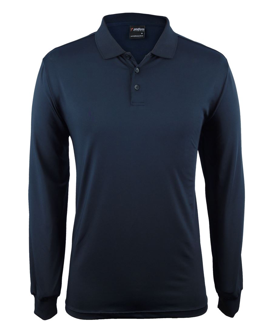 L/S STRETCH POLO - NAVY