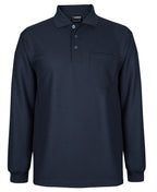 L/S WAFFLE POCKET POLO - NAVY