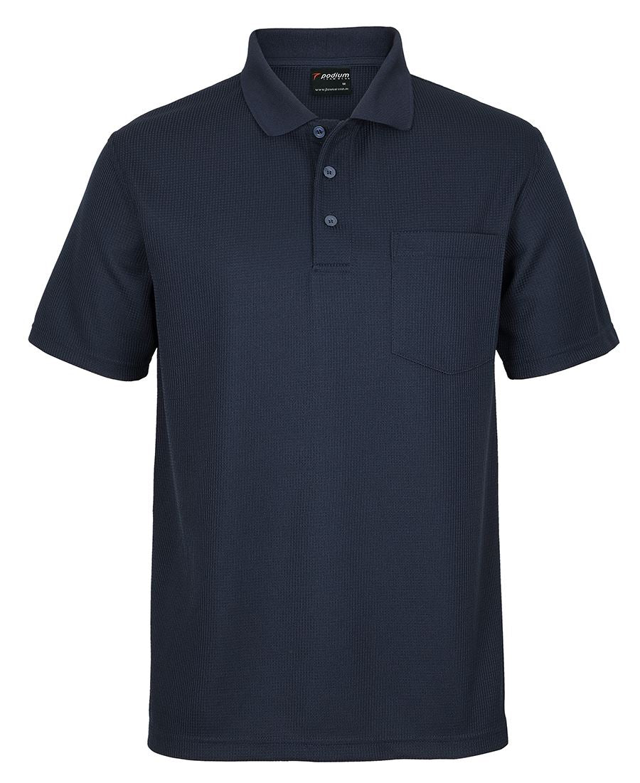 WAFFLE POCKET POLO - NAVY