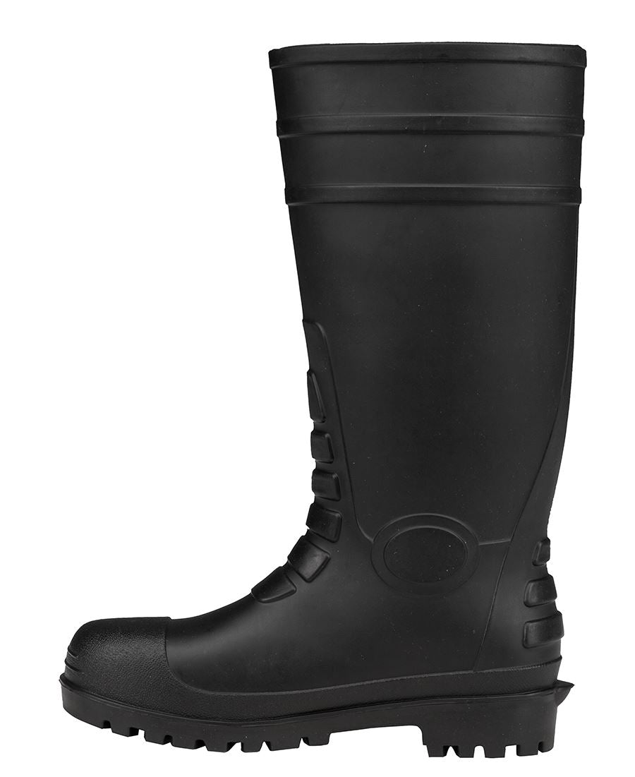 STEEL TOE CAP AND STEEL PLATE GUMBOOT - BLACK
