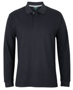 L/S PIQUE POLO - BLACK
