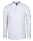 L/S PIQUE POLO - WHITE