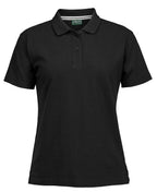LADIES PIQUE POLO - BLACK