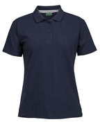 LADIES PIQUE POLO - NAVY