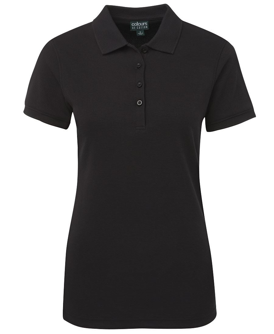 LADIES OTTOMAN POLO - BLACK