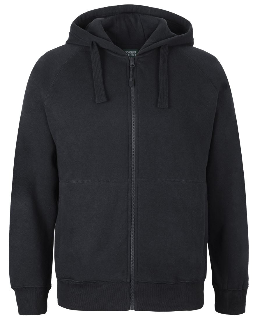 FULL ZIP FLEECY HOODIE - BLACK