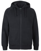 FULL ZIP FLEECY HOODIE - BLACK